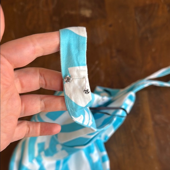 Calvin Klein Blue and White Sleeveless Midi Sundress - Picture 7 of 8